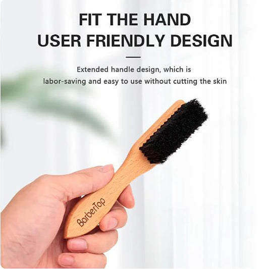 Barbershop Wooden Handle Boar Bristle Beard Brush Soft Hair Cleaning Brush Broken Hair Remove Comb Salon Men Beard Shaving Tools