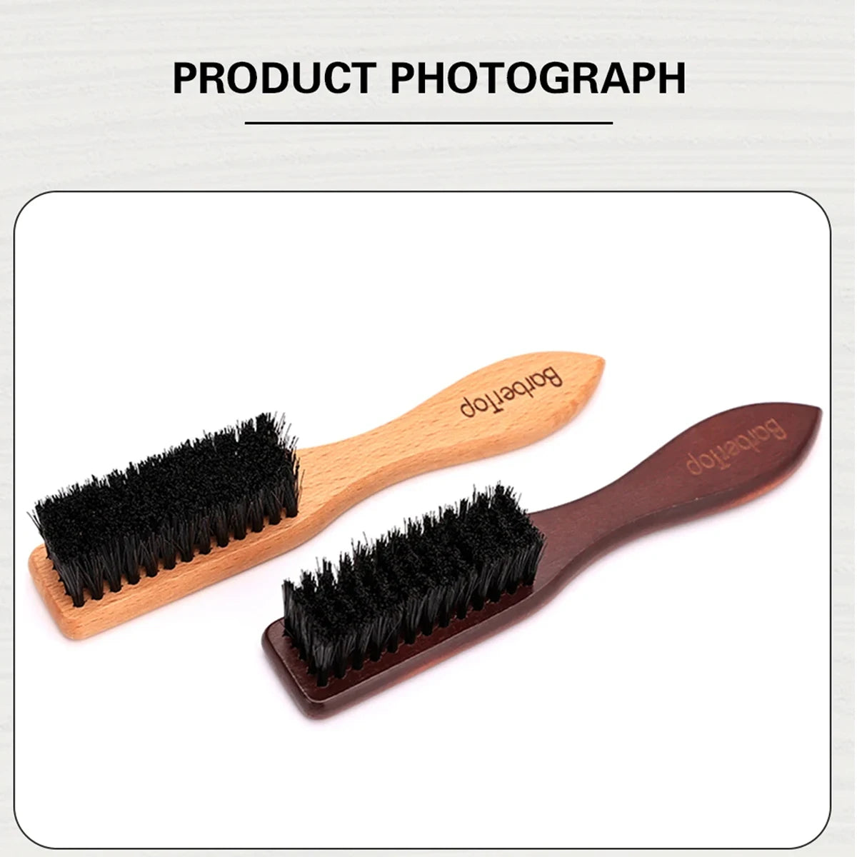 Barbershop Wooden Handle Boar Bristle Beard Brush Soft Hair Cleaning Brush Broken Hair Remove Comb Salon Men Beard Shaving Tools