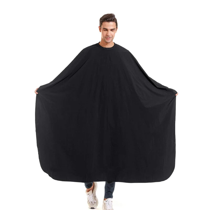 Plussign Professional Black Hair Cutting Cape With Adjustable Snap Waterproof Cape Barber Non-Stick Hair 140Cm*160Cm Big Size