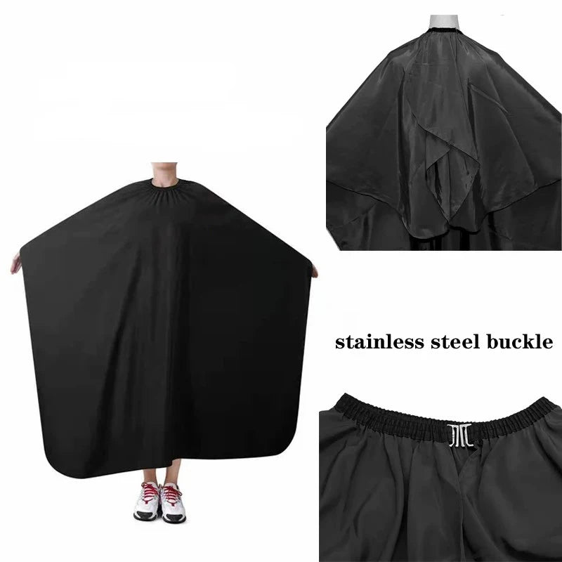 Plussign Professional Black Hair Cutting Cape With Adjustable Snap Waterproof Cape Barber Non-Stick Hair 140Cm*160Cm Big Size