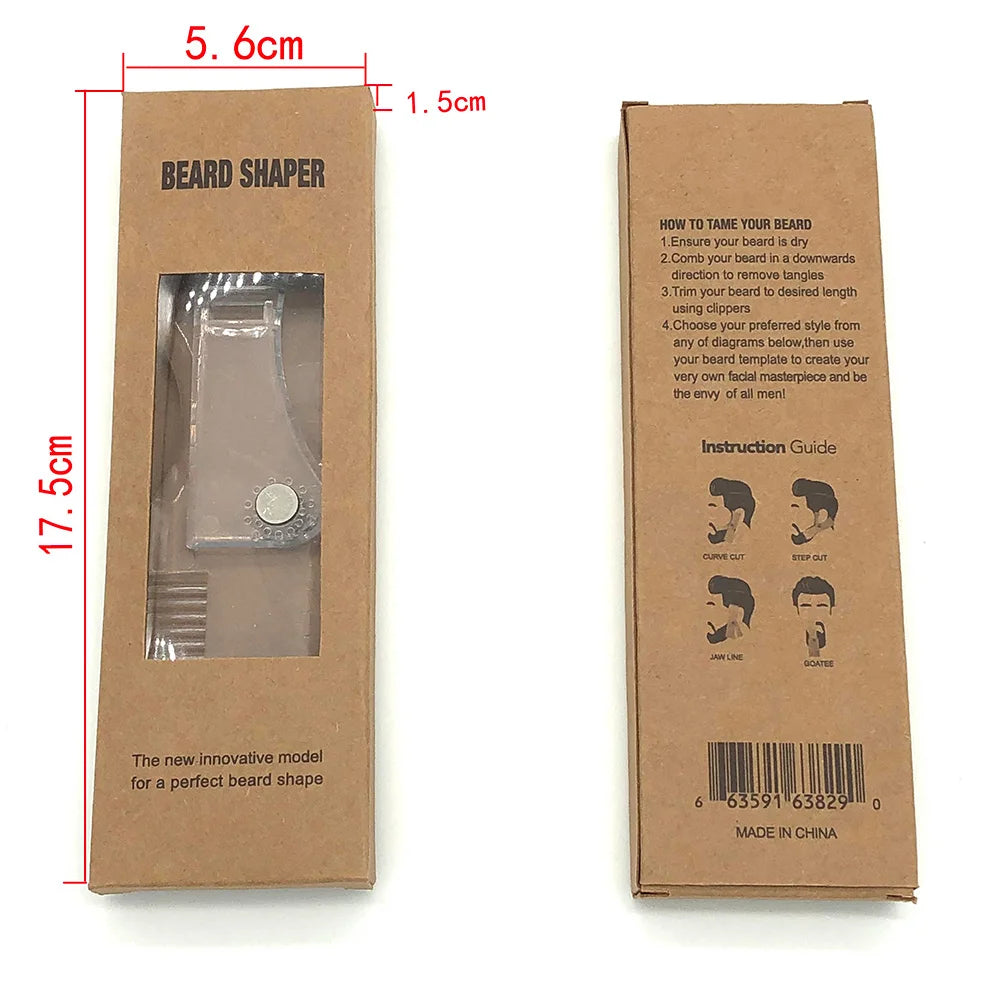 Beard Grooming TOOL Mustache Comb Shaping Guide Trimming Fashion Men Stylish Styling Hair Man